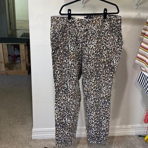 Volcom skinny high rise super stoned Leopard print jeans